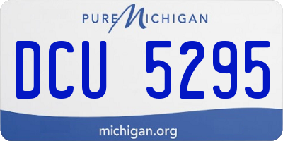 MI license plate DCU5295