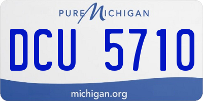 MI license plate DCU5710