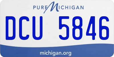 MI license plate DCU5846