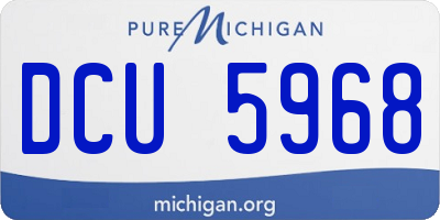 MI license plate DCU5968