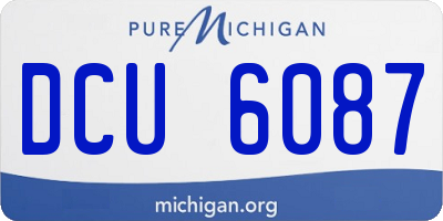 MI license plate DCU6087