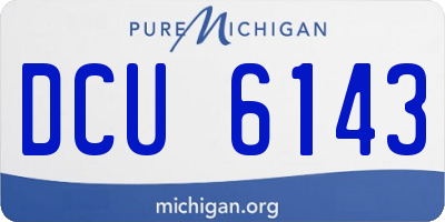 MI license plate DCU6143
