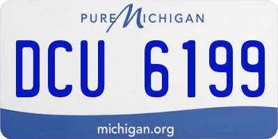 MI license plate DCU6199
