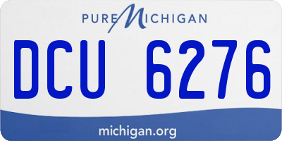 MI license plate DCU6276
