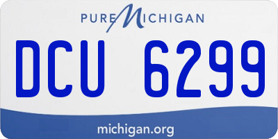 MI license plate DCU6299