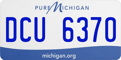 MI license plate DCU6370