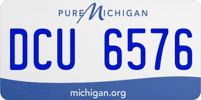 MI license plate DCU6576