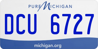 MI license plate DCU6727