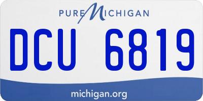 MI license plate DCU6819