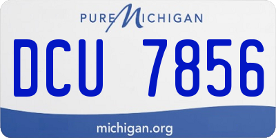 MI license plate DCU7856