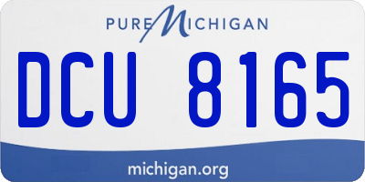 MI license plate DCU8165