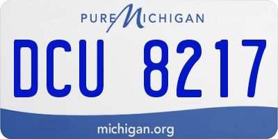 MI license plate DCU8217