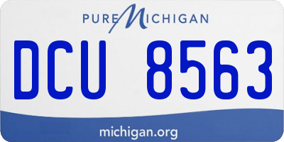 MI license plate DCU8563