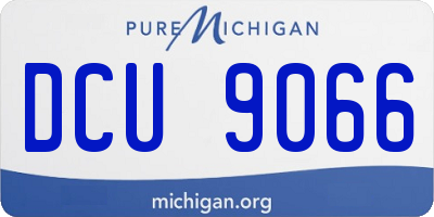 MI license plate DCU9066