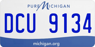 MI license plate DCU9134