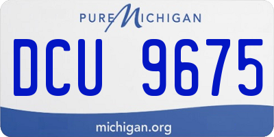 MI license plate DCU9675