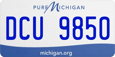 MI license plate DCU9850
