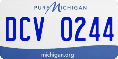 MI license plate DCV0244
