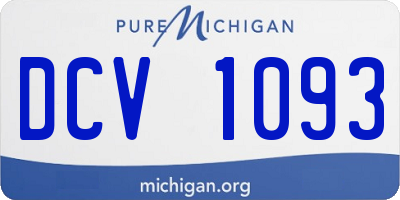 MI license plate DCV1093