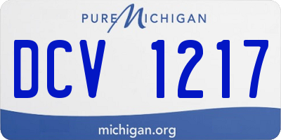 MI license plate DCV1217