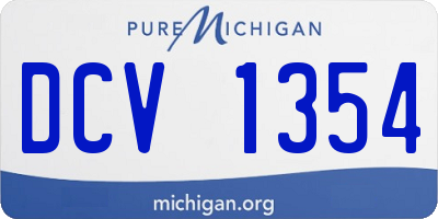 MI license plate DCV1354