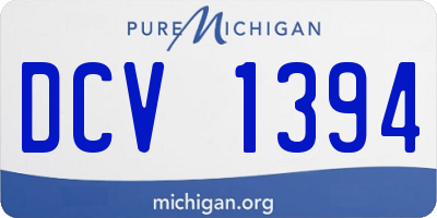 MI license plate DCV1394