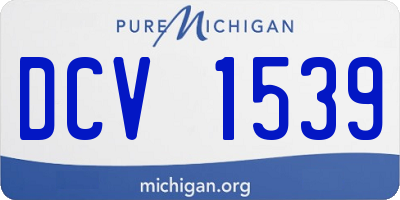 MI license plate DCV1539