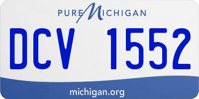 MI license plate DCV1552