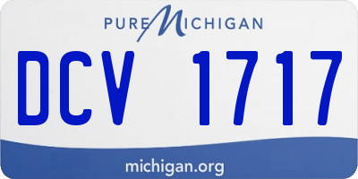 MI license plate DCV1717