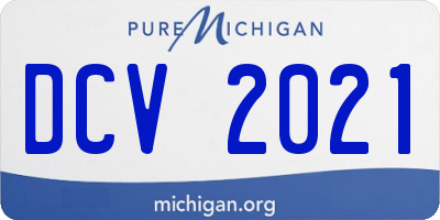MI license plate DCV2021