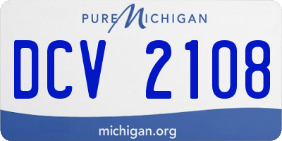 MI license plate DCV2108