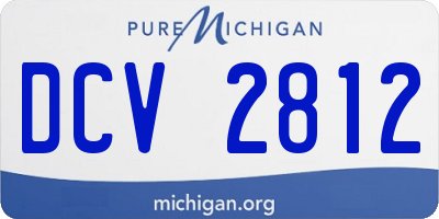 MI license plate DCV2812