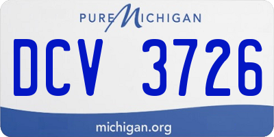 MI license plate DCV3726