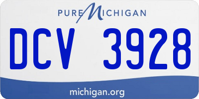 MI license plate DCV3928
