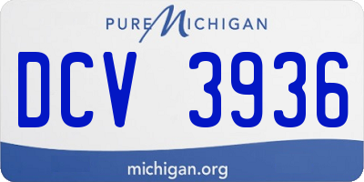 MI license plate DCV3936
