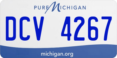 MI license plate DCV4267