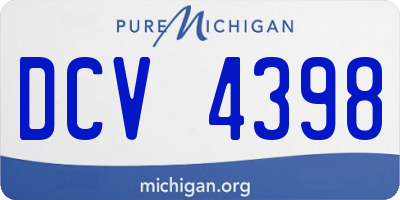 MI license plate DCV4398
