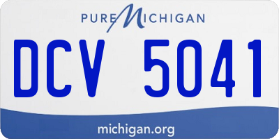 MI license plate DCV5041