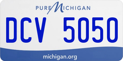 MI license plate DCV5050