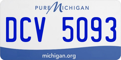 MI license plate DCV5093