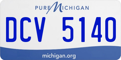 MI license plate DCV5140