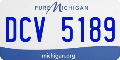 MI license plate DCV5189