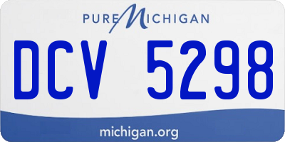MI license plate DCV5298