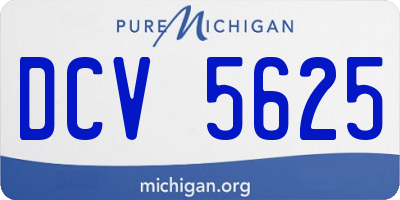 MI license plate DCV5625