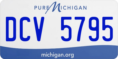 MI license plate DCV5795