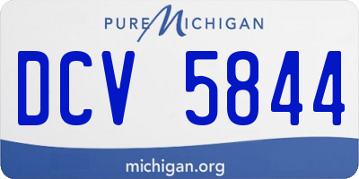MI license plate DCV5844