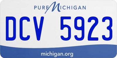 MI license plate DCV5923