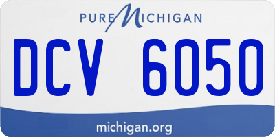 MI license plate DCV6050