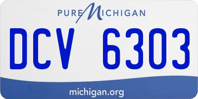 MI license plate DCV6303