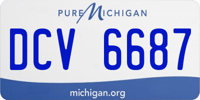 MI license plate DCV6687